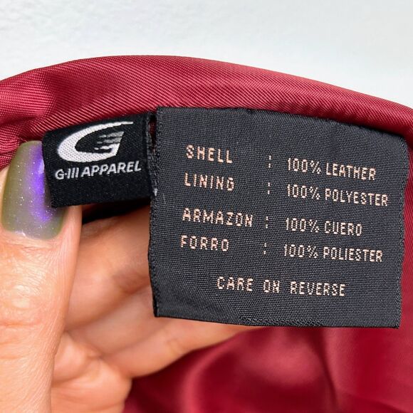 Siena Vintage 90's Red Leather Blazer Button Front Collared Lined Jacket Retro 4 - Picture 12 of 16